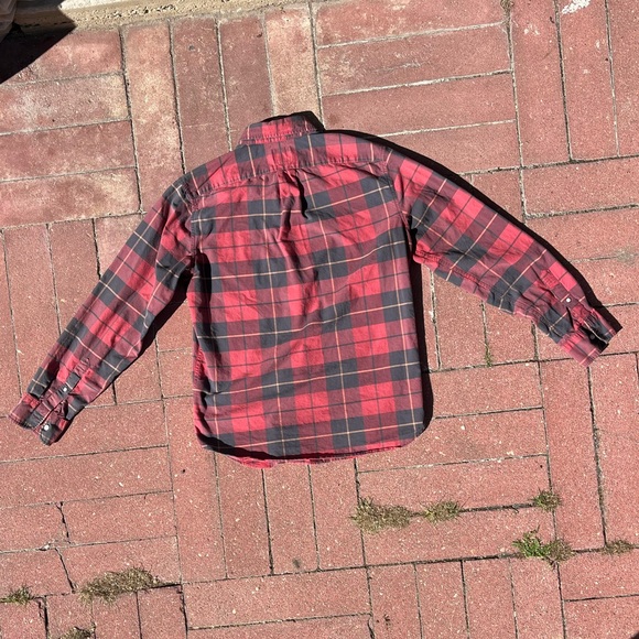 J. Crew Slim Broken-In Oxford Organic Cotton in Red Wallace Tartan - Picture 6 of 6